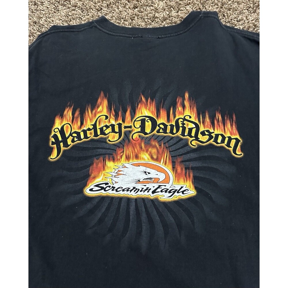 Vintage Harley Davidson Screamin Eagle Black Mens Size Large